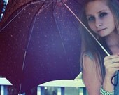 Fine Art Photography. Female Figure. Portrait of a beautiful girl. deep Blue Color. Fine print 8' x 12'. Portrait of a beautiful girl