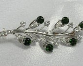 Art Deco Era Tiffany and Company Platinum Brooch with Diamonds and Demantoids, Pendant or Neckace PNGD201D