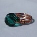 Emerald Wire Wrapped Copper Ring, "Tabitha"