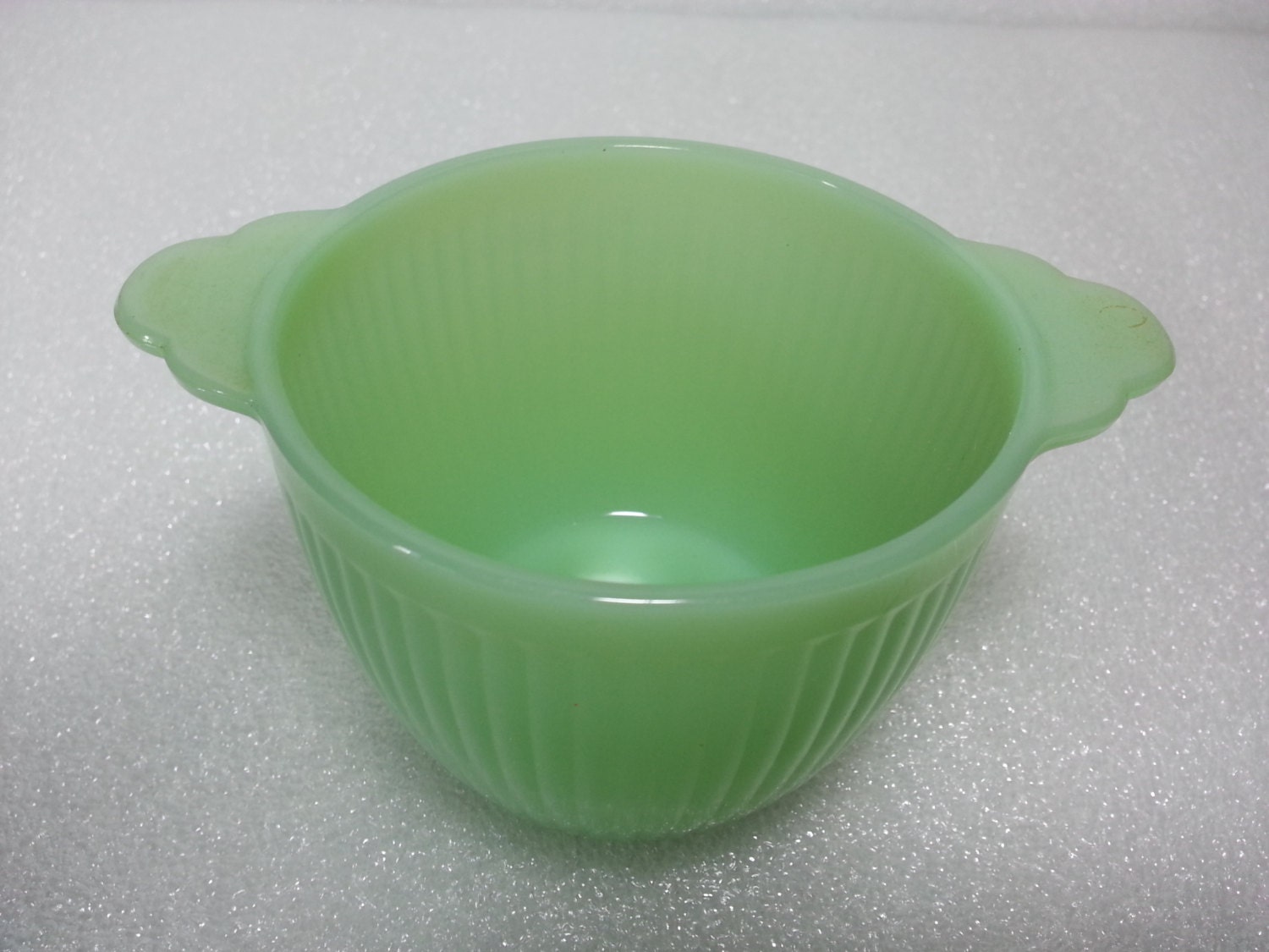 Vintage Fire King Jane Ray Jadeite Sugar Bowl