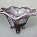 Purple Slag Imperial Glass Footed - Lace Edge Compote - Bowl