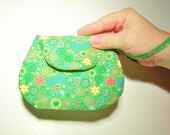 Bright Green Flower Mini Clutch