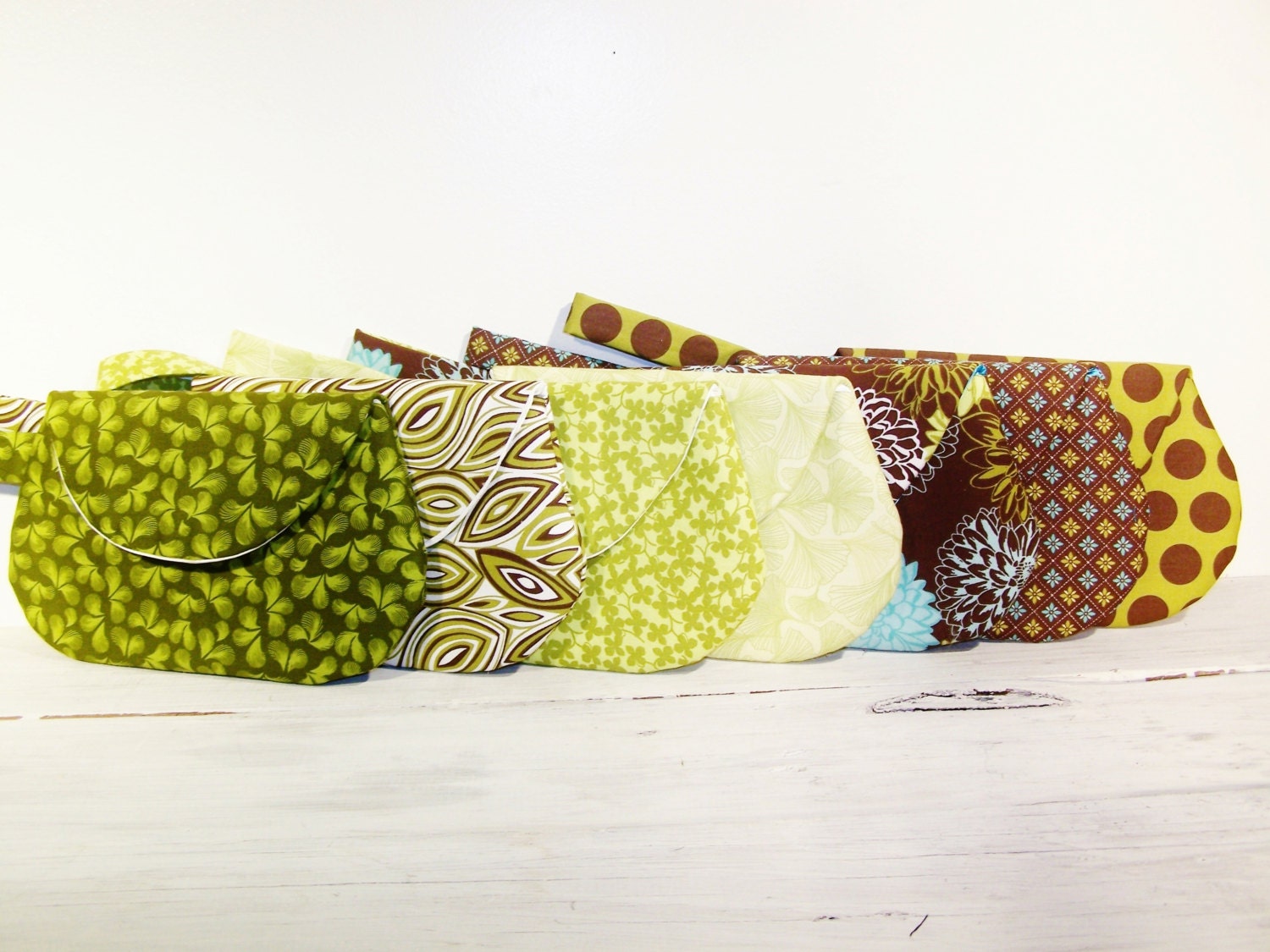 Bridesmaid Clutches Green, Brown, Blue Mix and Match - Pick the ones you want