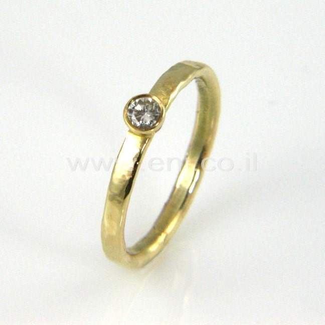 Diamond gemstones, 14K Gold Ring, Gifts For Her, Handmade Engagement, Wedding Band, Gifts, white stone, wife, Birthstone,