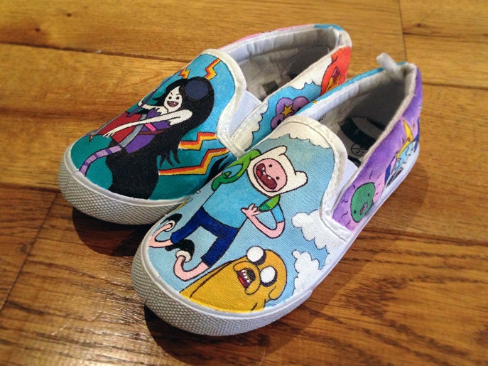 Custom Shoes Adventure Time Vans or Toms style shoes - Adults or Kids