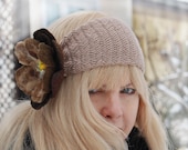Women Kniting - Headband - Felt Flower - Headband Hair - Felted Fantsy-Felted Flower - Winter Accessories