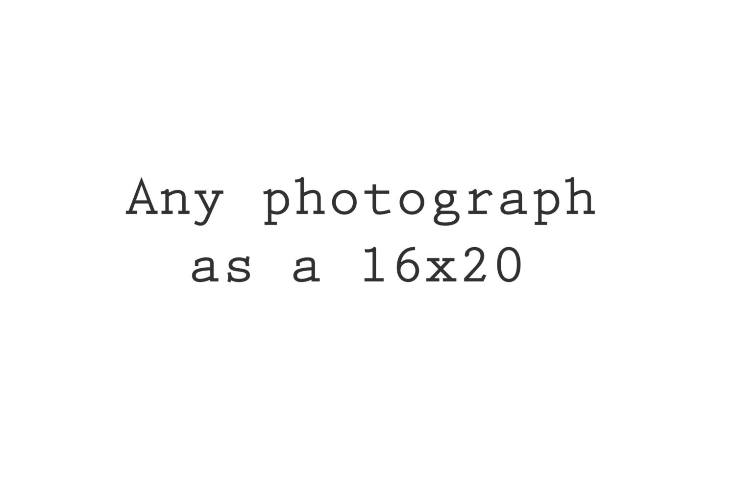 Any 16x20 archival photographic print