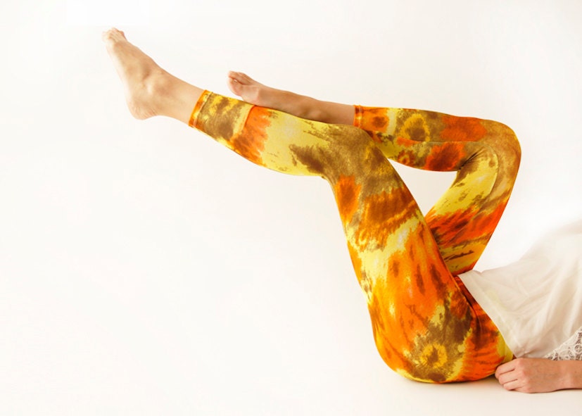 yellow & orange Tye Dye leggings