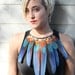 Feather Necklace - big macaw feathers