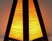 Asian Oriental Japanese Table/Desk/Nightstand Lamp - Tri-Bamboo Blind - Worldwide Seller - Handmade Factory Direct Lighting
