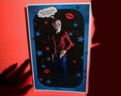 The Sexy Silence Birthday card is a 5 1/2" x 8 1/2" High Quality glossy finish print w envelope.