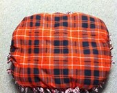 New Style no sew pet cloud bed, one side cozy fleece, one side crisp cool cotton 