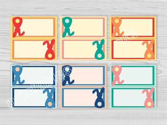 printable treat bag toppers Easter bunny DIY party favor printable labels instant download Il_570xn