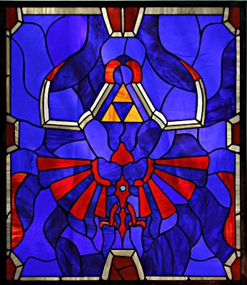 Legend of Zelda Hylan Shield Stained Glass Panel - Limited Edition Print