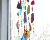 Handmade Sea Glass and Driftwood Wall Art Suncatcher