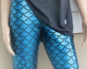 Turquoise Mermaid Spandex Leggings