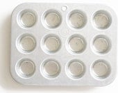 Muffinaire Junior Muffin/Cupcake Pan/Tin with 12 mini wells. Vintage Houseware circa 1960's.