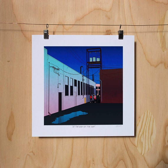 At the End of the Day - Digital Illustration Art Print