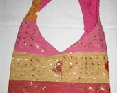 Indian embroidered zari work sadhu shoulder hobo bag purse ethnic vintage color multi