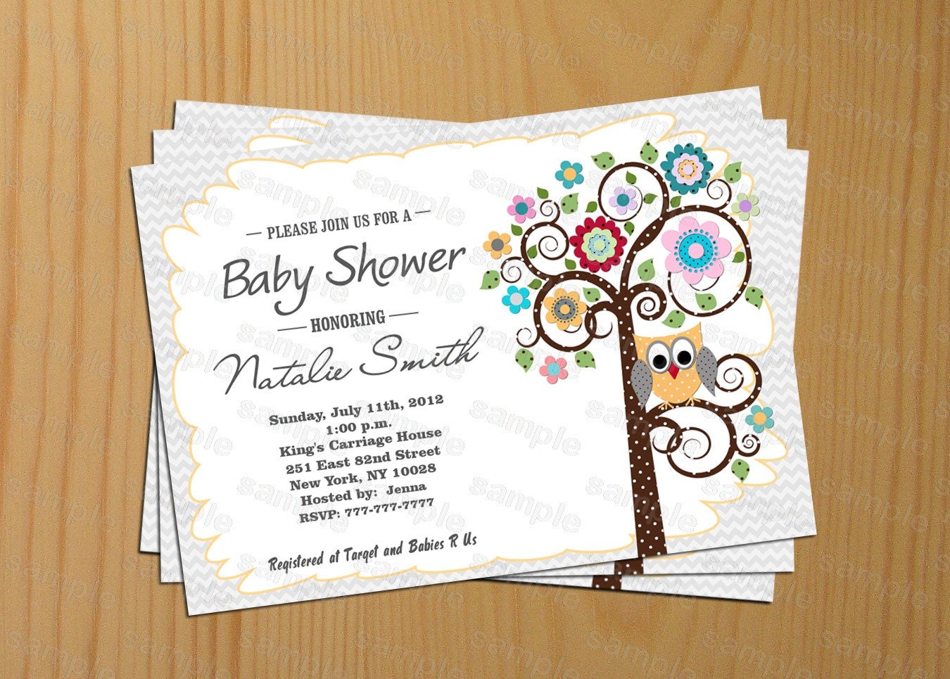 Owl Baby Shower Invitation Gender Neutral Baby Shower Invitation Owl Baby Shower Invites Printable - FREE Thank You Card (138)