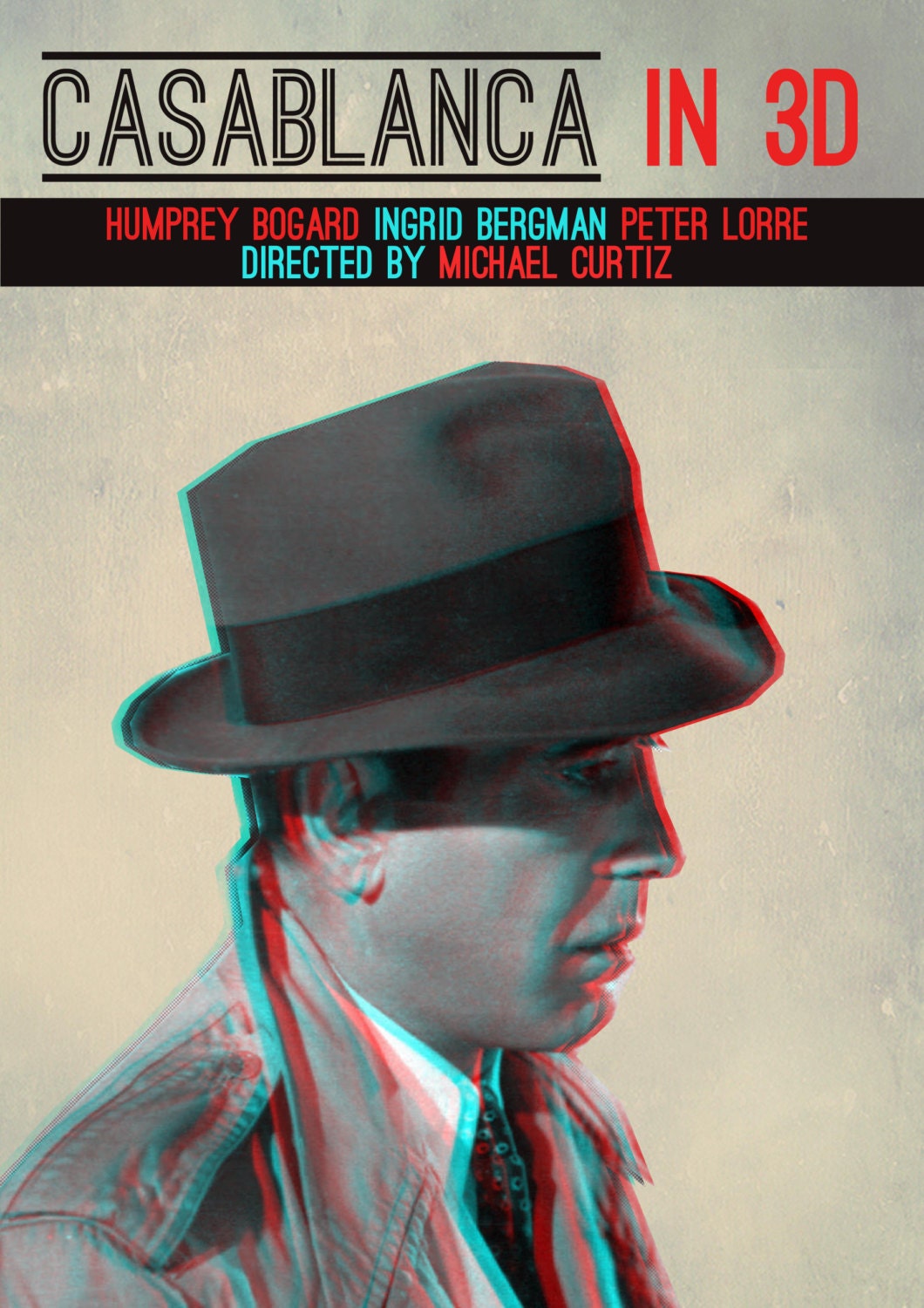 Casablanca 3D Movie Poster (3D Glasses Included)