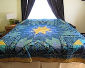 Queen Size Quilt Peacock Colors