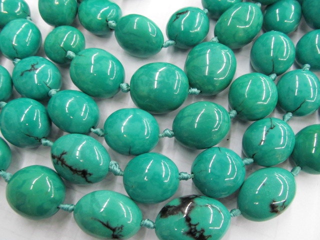 high quality natural turquoise gemstone nuggets freeform blue green jewelry beads 10-15mm full strand 16"