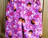 Girls Pajama Bottoms, 3T Lounge Shorts, Dora The Explorer, purple pink flowers. Nickelodeon, 