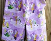 Girls Pajama Bottoms, 4T Tinkerbell Lounge Shorts, purple Disney Fairies fabric