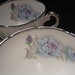 Vintage English Silver Wedding Anniversary, Royal Stafford Bone China "Honeymoon Rose" Cups & Plates