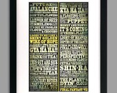 12x18 Final Fantasy 7 Inspired "Shiny Golden Wire of Hope" Quotes Print Poster