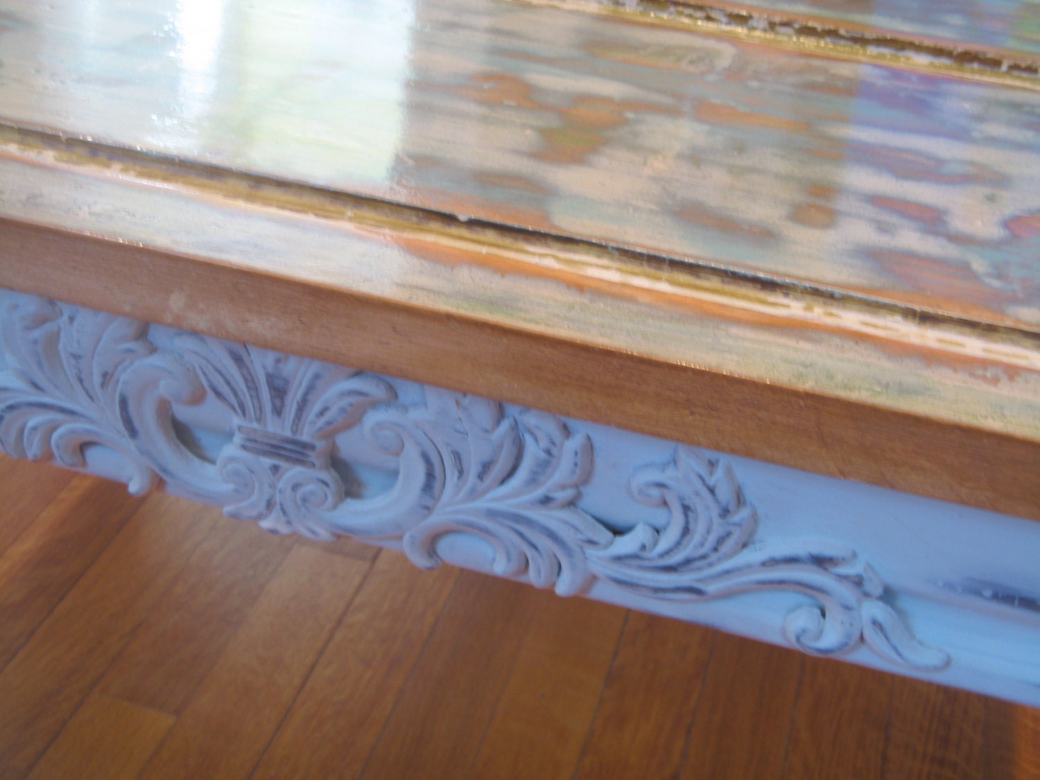 Beachy Chic Reclaimed Door Coffee Table
