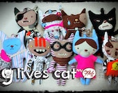 9 Lives Cat Project Set : Handmade Doll / Character Design / Keychain / Key Ring