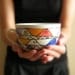 Tea cup - Geometric - Triangles- Star - hand painted in Italy
