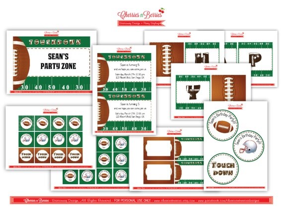 Football Birthday Party - Printable Collection Il_570xn