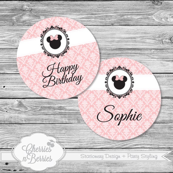 Vintage Minnie Mouse Printable 4inch circles Il_570xn