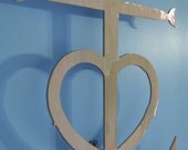 Copper Cross Heart Anchor Wall Hanging Approx. 24" tall x 20" wide ready to hang