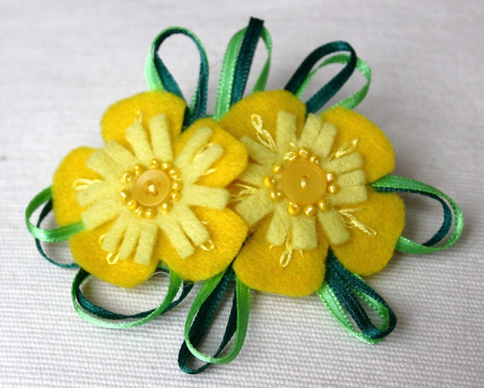 �������� Buttercups ������� ����� / Pin - Hand Made / �������