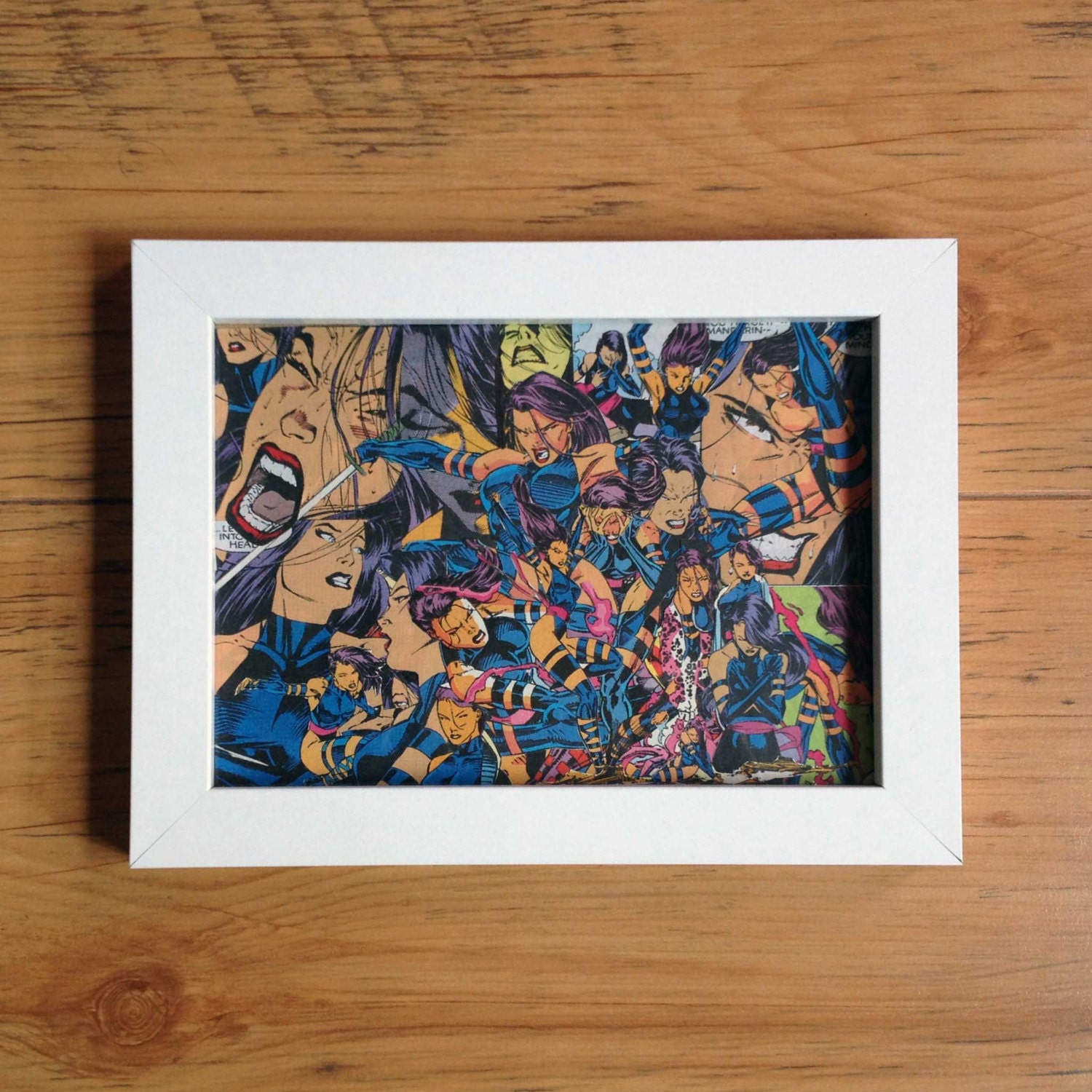Psylocke Comic Collage