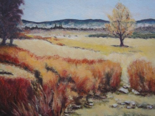 Vintage art, Summers Day, Stanley Jackson, Northern Ireland, original oil painting, landscape painting, made in Ireland