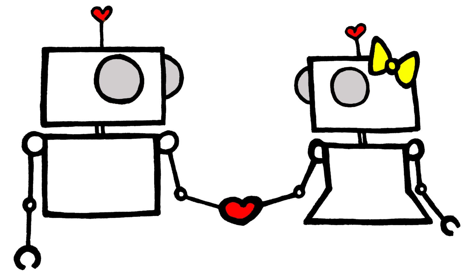 Robot Coffee Mug - unique Love Bots image by Lolobot Designs