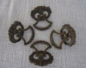 Ornate Drawer Pulls, Dresser / Cabinet Pull Knobs - ,Roses,Rustic, Victorian, Set of Four