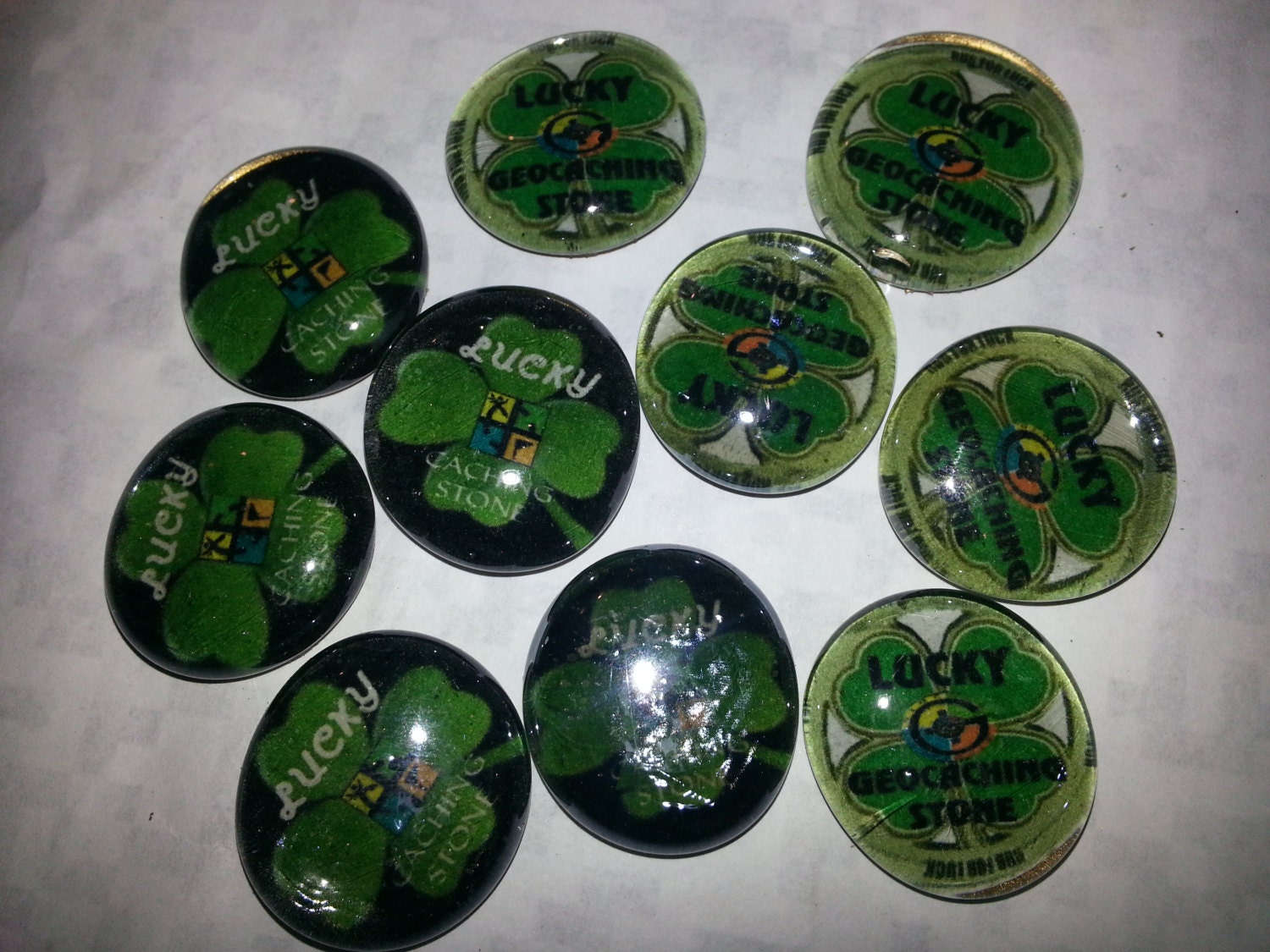 Lucky Geocaching stone 10pcs