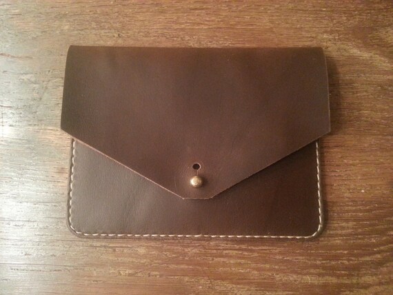 Leather Travel Passport Wallet Handstitched by DecadeLeather