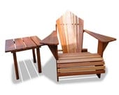 Beach House Red Cedar Outdoor Adirondack Chair and Table - Tyler Casey Design