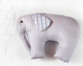 Elephant pillow, Eco friendly, childrens pillow - ColorfulHouse