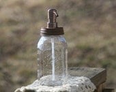 Mason Jar Soap Dispenser with Metal Pump and Reproduction Lid Clear New Quart Mason Jar Lotion Bottle Dispenser