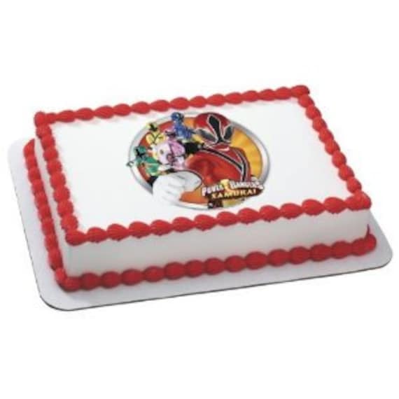 Power Ranger Birthday Cake on Power Rangers  Samurai Edible Image Cake Topper By A Birthday Place