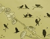 Craft tool diy card deco diary tape sticker i love bird owl Rubber Stamp Set  ooak gift paper wrapping Cardmaking Tag