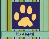 Puppy Dog Announcement Cards "It's A Puppy"